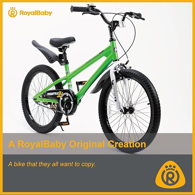 RoyalBaby Kids Bike EZ Balance to Pedal Dual Handbrake Toddlers Boys Girls Bicycle 12-20 Inch for Age 3-10 Years