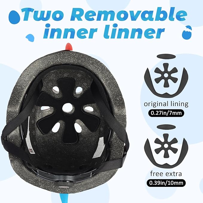 Toddler Kids Bike Helmet, Adjustable and Multi-Sport, 3 Sizes for Ages 1-2-3-5-8-14 Years Child Infant Boys Girls