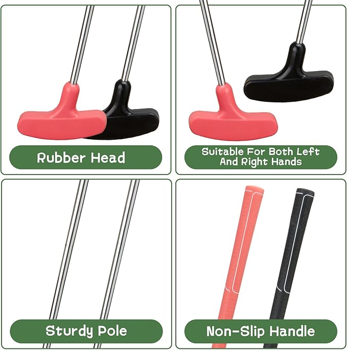 Putting Game - Mini Golf Obstacle, Putter for Home, Office, Outdoor Play - Suitable for Children, Teenagers, Adults