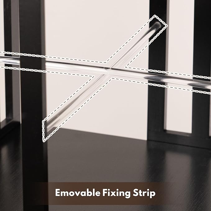 YOWOS Rotating Bookshelf Tower, 360 Display Spinning Bookcase, Bamboo Bookshelf Floor Standing Storage Rack, Wood Narrow Book Shelf Organizer for Kids&Adults (Black, 6 Tier)