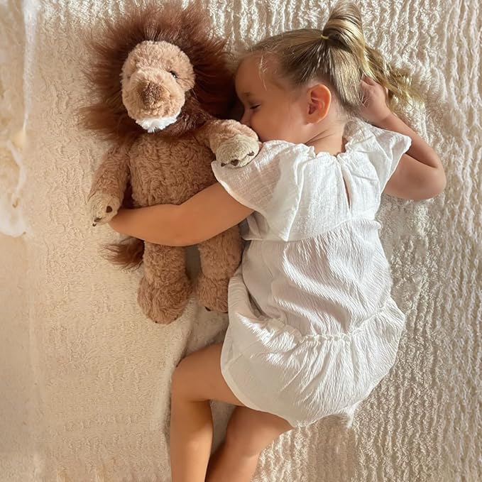 MaoGoLan Cute Lion Stuffed Animal 17.7 inch - Cozy Lion Plush with Fluffy Mane- Large Snuggly Zoo Safari Stuffed Animal Toys Gift for Kids,Boys,Girls,Lion Lover