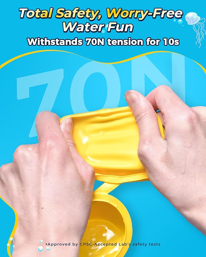 Water Balloons Reusable Splash Ball, Latex-free Water Bomb Pool Toys, No Tying Easy Quick Fill, Magnetic Self-sealing Water Balls for Kids & Adults All Ages Summer Fun Outdoor Party Games