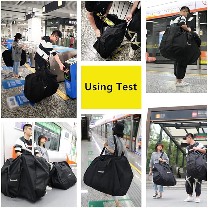 Folding Bike Travel Bag - Fits 26 inch or Below Folding Bikes, Bicycle Transport Case for Air, Train Travel