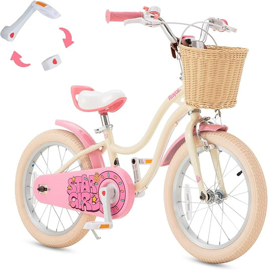 RoyalBaby Girls Bike Classic & EZ Kids Bike, Balance and Pedal Bicycle, 12 14 16 18 20 Inch Toddlers to Big Kids 3-10 Years