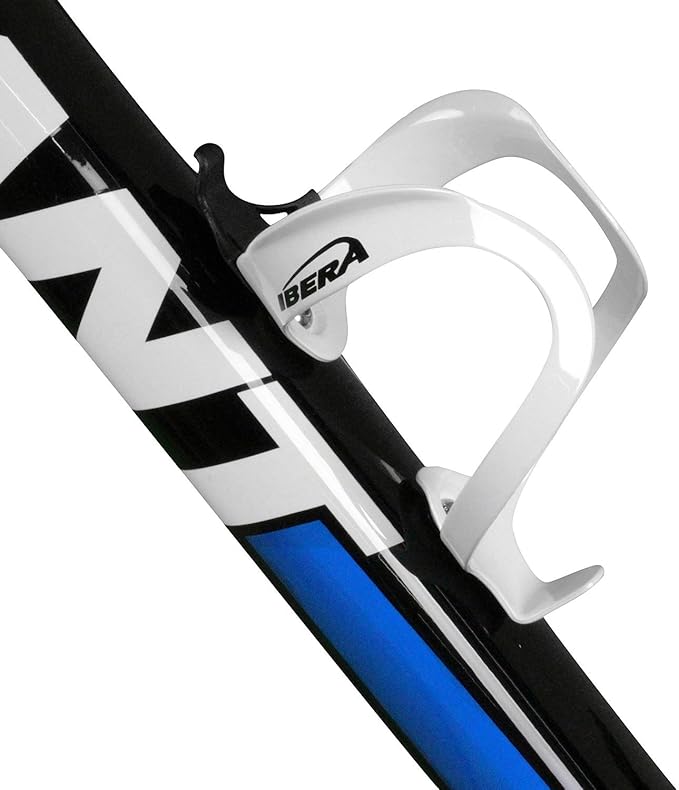 Ibera Bicycle Lightweight Aluminum Water Bottle Cage, White