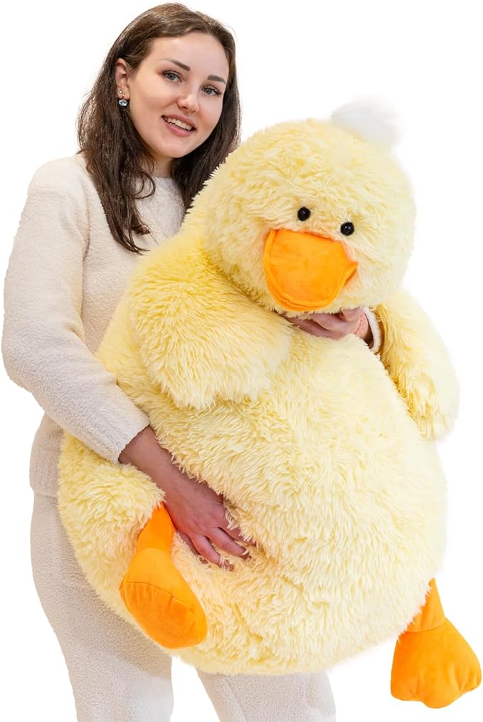 43" Giant Duck Stuffed Animals, Large Stuffed Duck Plush Toys, Big Plush Stuffed Animal, Soft Jumbo Stuffed Animals Gifts for Kids Adults on Birthday Children's Day Christmas or Any Festivals