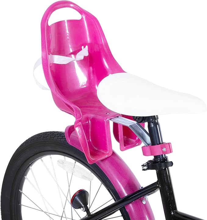 KEANO Zinnia 14 16 20 Inch Kids Bike for Girls Ages 3-10 Years, Girls' Bikes with Training Wheels, Streamers, Basket and Doll Seat, Children Bicycles