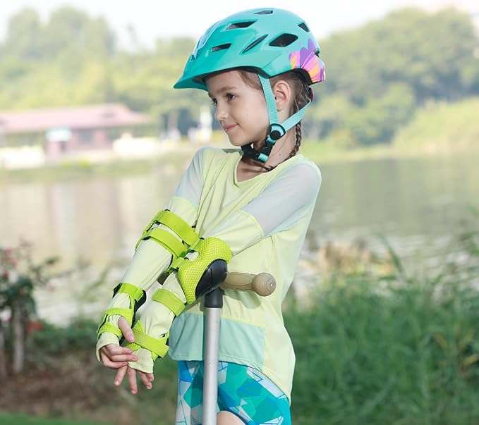 Kids Bike Helmet, Youth Toddler Boys Girls Helmets, 2 Size Adjustable for Ages 2-3-5-8-14 Years, Child Helmet with Visor and LED Light, Lightweight Multi-Sport Bicycle Scooter Cycling Helmets