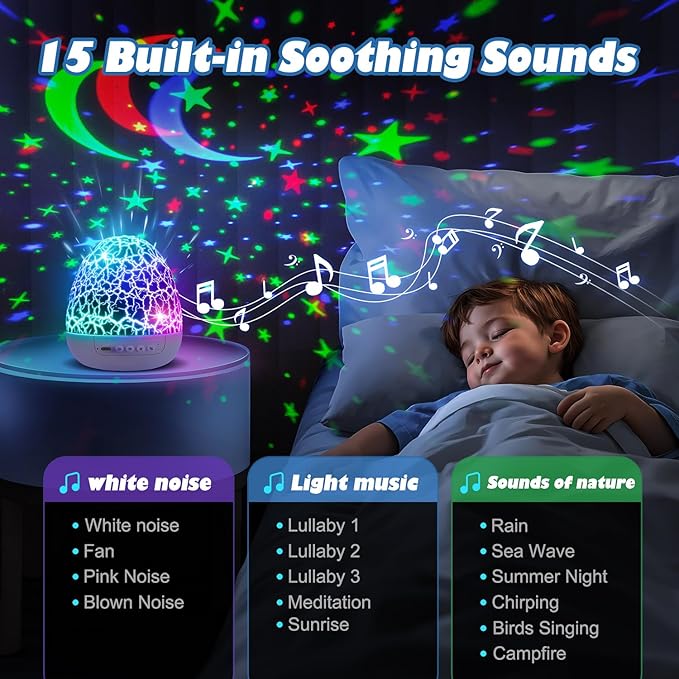 PIKOY Dinosaur Toys for Kids 3-8 Night Light Projector Dinosaur Eggs Boys Christmas Gifts | 15 Sounds & 3D Films | 31Colors & Remote Control | Toddler Boy Toys, Boys Room Decor, Boy Gifts