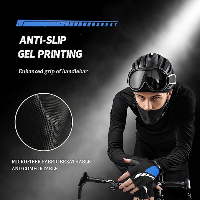 Cycling Gloves,Gel Padded Bike Gloves for Men Cycling,Anti-Slip & Shock-Absorbing Lightweight & Breathable Design Road Bicycle Half Finger for Women