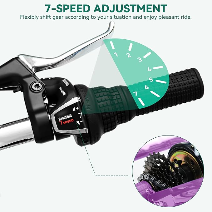 YITAHOME 24 & 26 Inch Adult Tricycle, 1 & 7 Speed 3 Wheel Bikes, Large Seat with Backrest Trike for Adults with Front & Rear Baskets, Cruiser Bike for Seniors Women Men Commute Picnic Outdoor