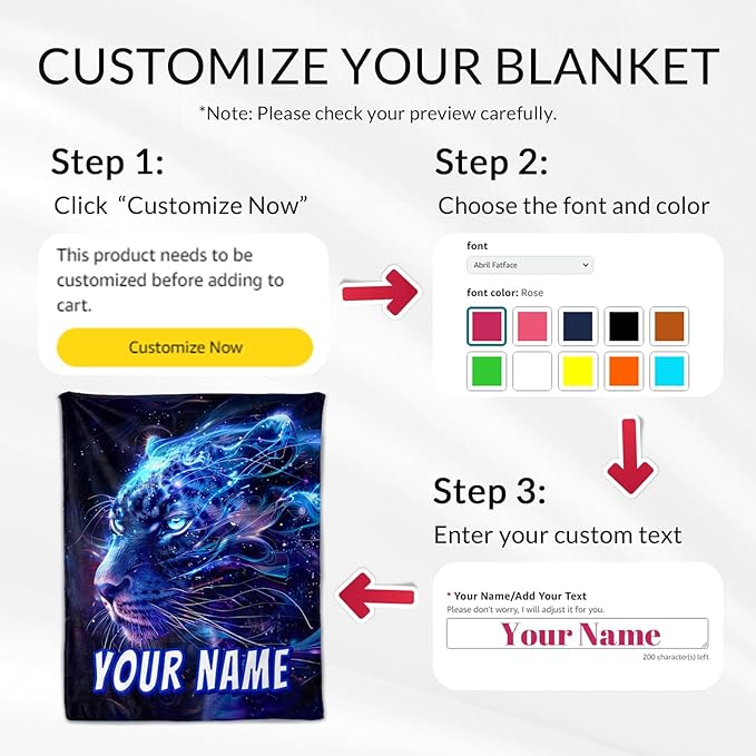 Custom Leopard Blanket for Boys - Blankets Gifts for Teens Plush Flannel Cheetah Boys Throws for Crib & Room