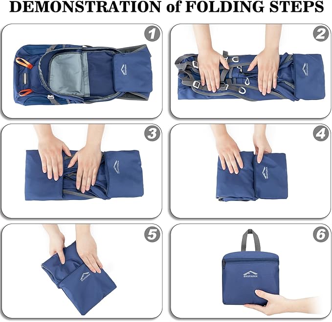 Hiking Backpack,Large 35L Travel Backpacks for Men Women,Water Resistant Ultra Lightweight Foldable Packable Camping Daypack for Outdoor Sports