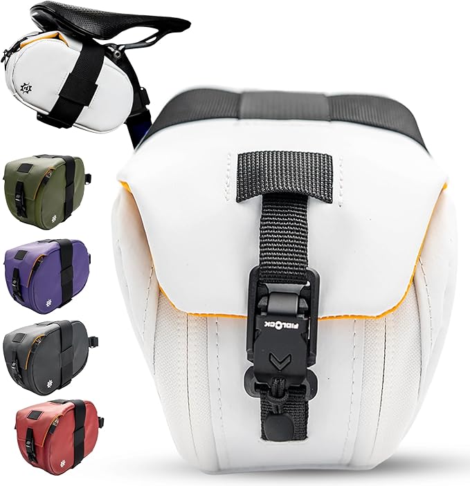 Lumiere & Co. Maximus Magnetic Bike Seat Bag – Quick-Attach Saddle Bag with AquaGuard Zippers, Secure Under-Seat Storage for Cycling Gear & Accessories