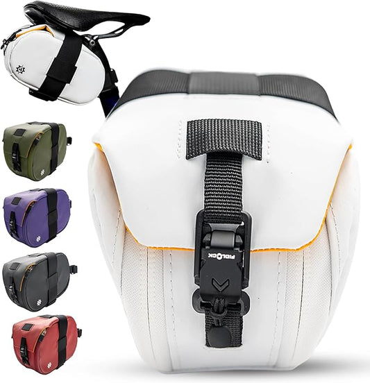 Lumiere & Co. Maximus Magnetic Bike Seat Bag – Quick-Attach Saddle Bag with AquaGuard Zippers, Secure Under-Seat Storage for Cycling Gear & Accessories