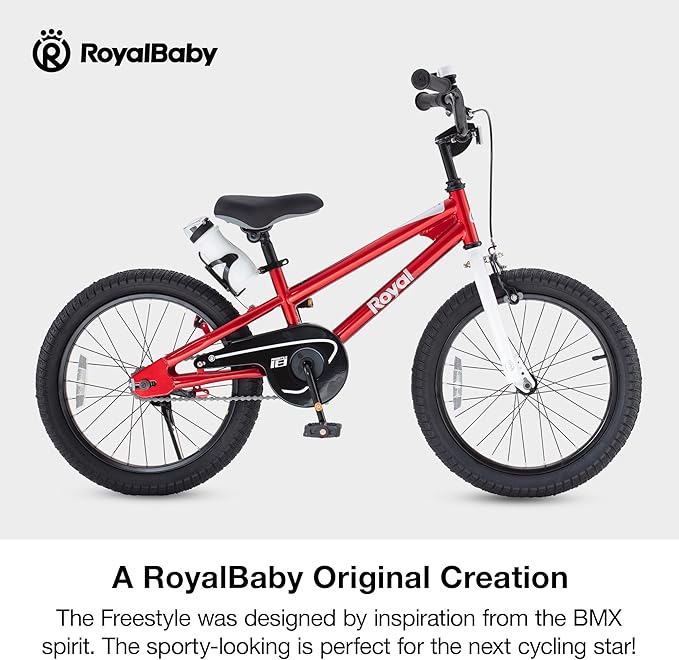 RoyalBaby Kids Bike EZ Freestyle Training Free Balance to Pedal Easy Learning Bicycle, 12-18 Inch for Toddlers to Big Kids