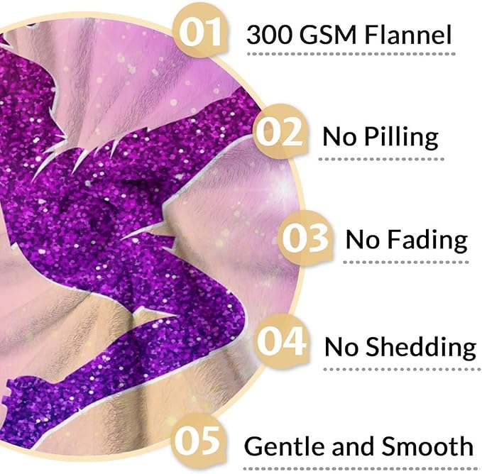 Custom Soccer Blanket Gifts for Girls, 40x50 Inches Sport Throw Blanket for Babies Kids Teens, Personalized Pink Soft Fuzzy Nap Blankets for Couch Sofa Bed