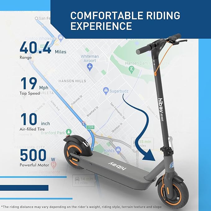 Hiboy S2 Pro/S2 MAX Electric Scooter, 500W Motor, 10" Solid Tires, 25-40.4 Miles Range, 19 Mph Folding Commuter Electric Scooter for Adults (Optional Seat)