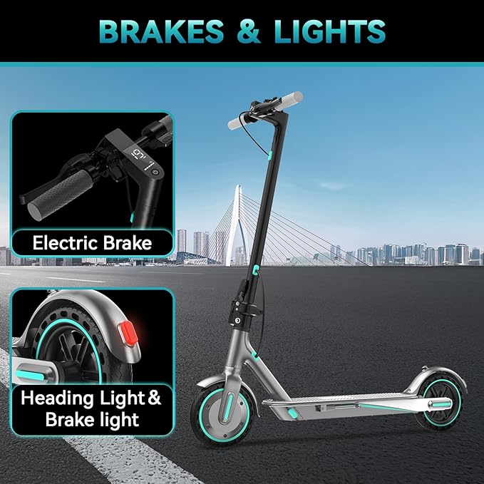 Electric Scooter for Adults, 19/25 Mph Max Speed, 21/25/35 Miles Range,350/500/600W APP Control E-Scooter with 8.5"/10" Inflatable tire, Foldable Escooter with App Control, UL 2272 Certified