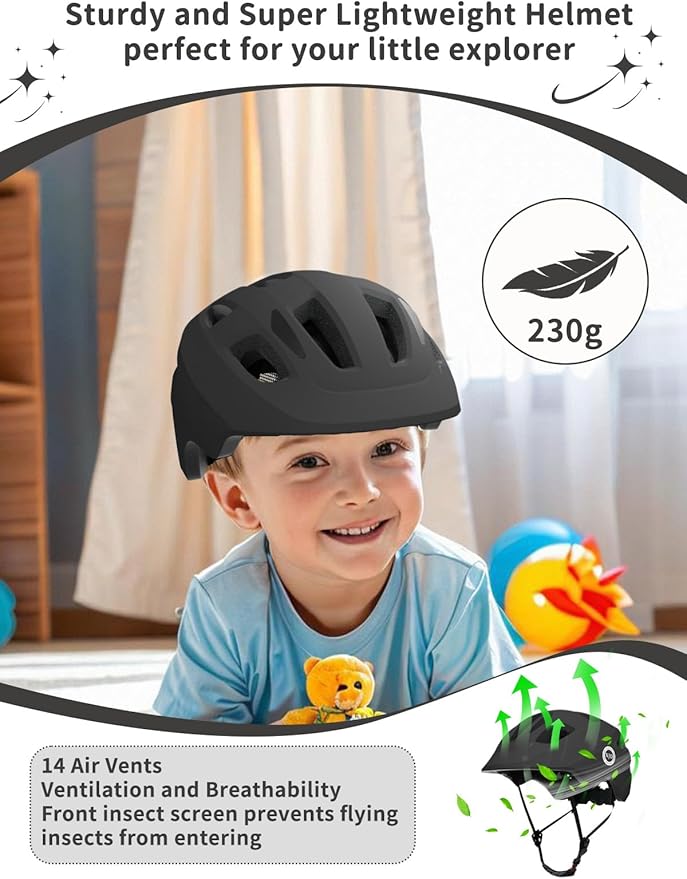 XJD Toddler Helmet Kids Bike Helmet for Infant/Baby Multi-Sport Adjustable Skateboard for Kids Boys Girls Lightweight for Age 1 and Older