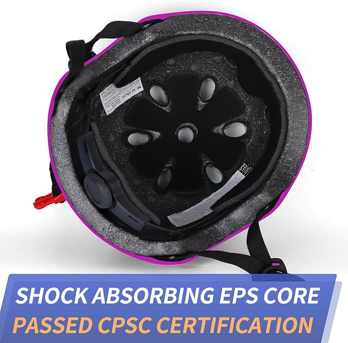 BURSUN Kids Bike Helmet Ventilation & Adjustable Toddler Helmet for Ages 2-14 Kids Boys Girls Multi-Sport Helmet for Skateboard Roller Skateing Bicycle Scooter blance Bike