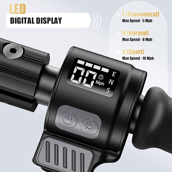 Caroma Electric Scooter for Kids Ages 6-14, 250W/180W/150W Motor & 15 Mph, 85 Mins Ride Time, Adjustable Height & Speed, LED Display, Kids Electric Scooter, Best Gifts for Boys & Girls