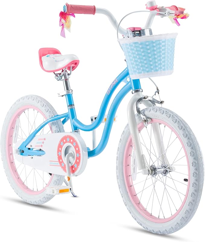 RoyalBaby Girls Bike Classic & EZ Kids Bike, Balance and Pedal Bicycle, 12 14 16 18 20 Inch Toddlers to Big Kids 3-10 Years