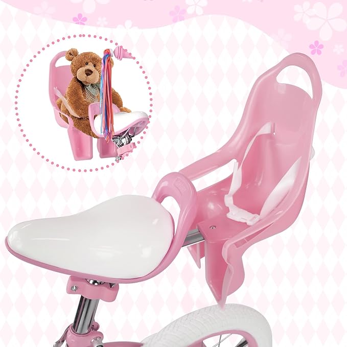 XJD Girls Bike for Toddlers and Kids Ages 2-12 Years Old,12 14 16 Inch Kids Bike with Training Wheels & Basket