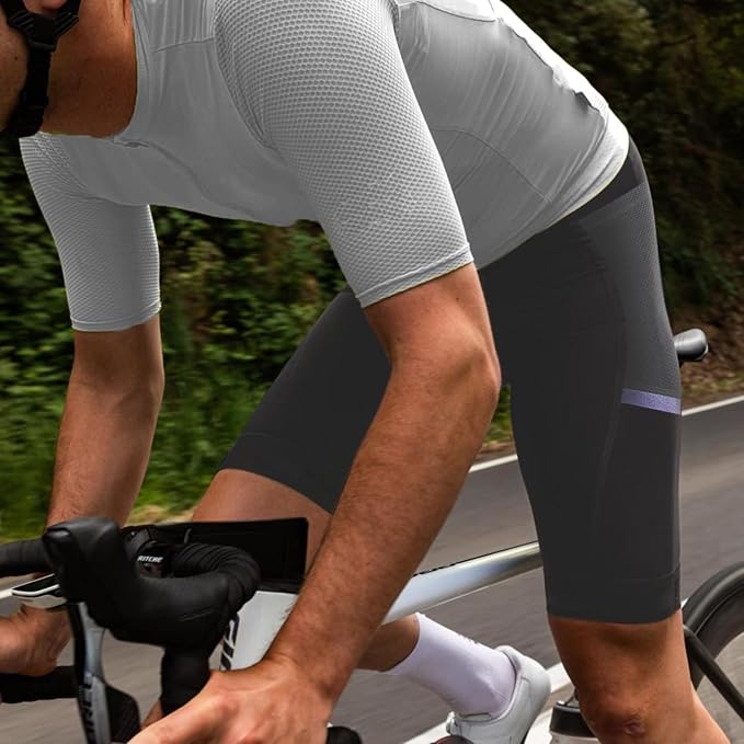 Wulibike Cycling Shorts Men Padded:Tights Highly Elastic Breathable Quick-Drying Road Bike Bicycle Shorts for Men Pockets