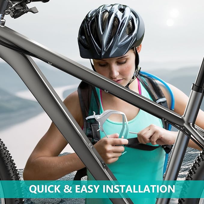 Bike Water Bottle Holder Bicycle Cage for Mountain Road MTB Gravel Adult Bikes Cycling Universal Carrier Rack 2 Pack Aluminum Alloy Ultralight Kettle Drink Accessories Greenish Cyan