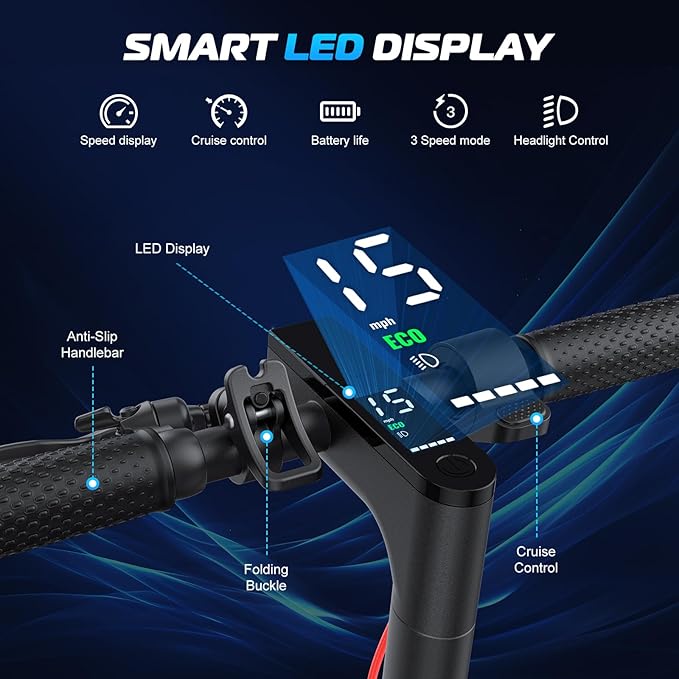 Caroma Electric Scooter Adults, Powerful 350W/500W/750W Motor, Top Speed 20/25 Mph & 18/25/30 Miles Range, 8.5" Solid Tires, Cruise Control E Scooter for Adults (Multiple Options)