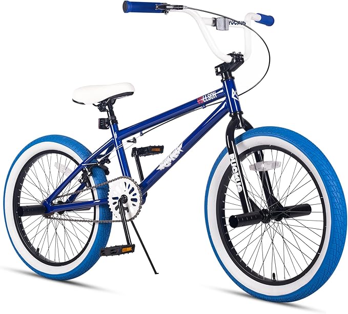 Freestyle BMX Bikes 20 Inch Kids Bicycle with 4 Pegs for 8-15 Years Old Teens, Boys, Girls, Beginner-Lever Riders,Multiple Colors