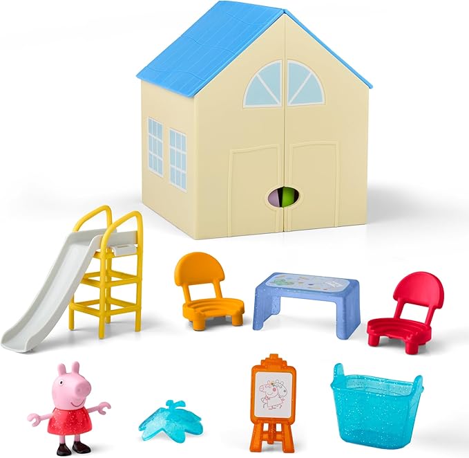 Peppa Pig Peppa's Pop-Open Playgroup Playset with Figure, Preschool Toys for Girls and Boys, Kids, Ages 3+