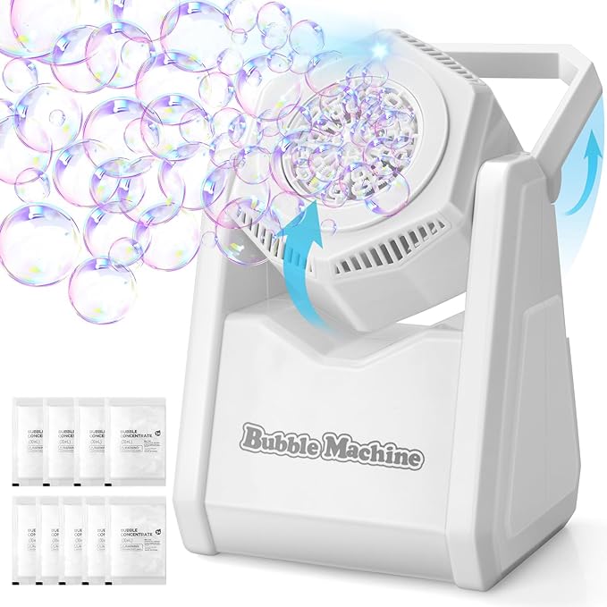 Bubble Machine for Kids, Automatic Bubbles Blower Maker Outdoor Outside Toys for Toddlers Age, Toys for 3 4 5 6 7 8 Years Old Boys Girls, Gift for Party Wedding Birthday