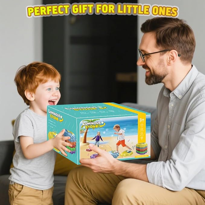 Light up & Sound Stepping Stones for Kids, 6PCS Crab Balance River Stones, Obstacle Course Indoor & Outdoor, Toddlers Sensory Toy, Play Equipment Improve Coordination, Gifts for Boys Girls 3+