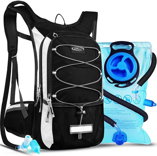 Insulated Hydration Pack Backpack with 3L BPA Free Leak-Proof Water Bladder, Keep Liquids Cool for Up to 5 Hours, Daypack for Hiking, Running, Cycling, Hunting, Climbing