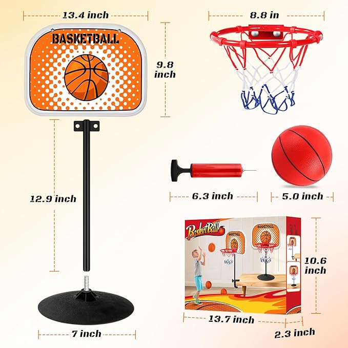 NZQXJXZ Basketball Hoop Indoor with Suction Cup with Two Balls Mini Tabletop Basketball Hoop for Desk Table Office Bedroom Hoop Basketball Toys for Kids and Adults