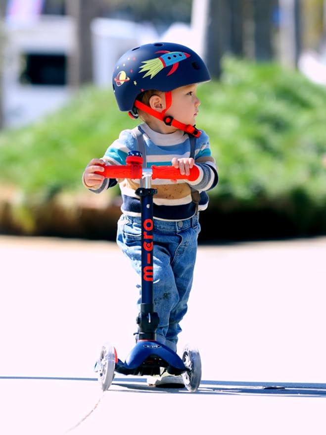 Micro Kickboard - Mini Deluxe Foldable LED Scooter, 3-Wheeled, Lean-to-Steer, Swiss-Designed Micro Scooter with LED Light-Up Wheels, for Kids Ages 2-5