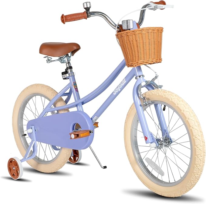 JOYSTAR Girls Bike for 2-12 Years Old Toddlers and Kids, 12" 14" 16" 18“ Retro Style Kids Bike with Training Wheels, 20 Inch Children Bicycle with Kickstand