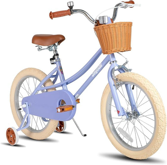 JOYSTAR Girls Bike for 2-12 Years Old Toddlers and Kids, 12" 14" 16" 18“ Retro Style Kids Bike with Training Wheels, 20 Inch Children Bicycle with Kickstand