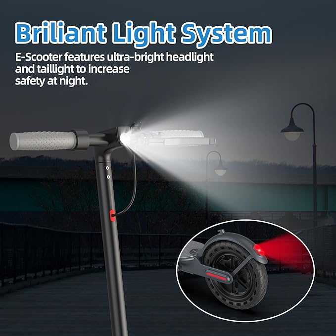 Electric Scooter Adults, Powerful 350W E-Scooter, Max 19 Mph & 15-19 Miles Range Scooters, Folding Scooters with 8.5" Solid Tires, Commuting Scooter Kick Scooter with APP Control (Seats Optional)