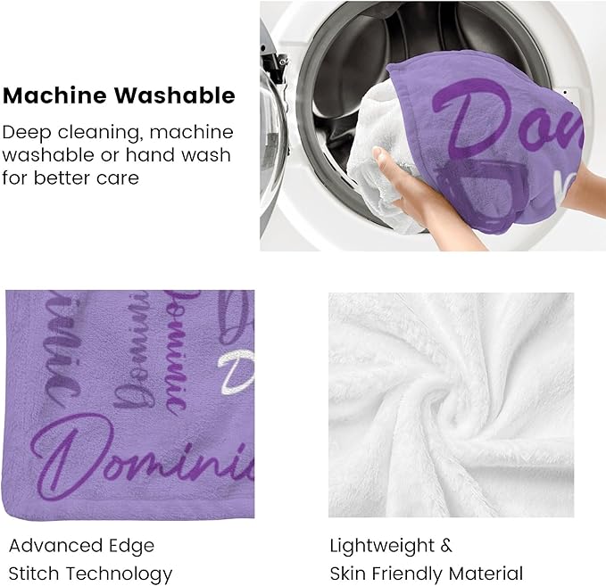 Dr.TOUGH Personalized Name Blanket Personalized Blanket for Adult Kids Flannel Customized Personalized Blankets and Throws