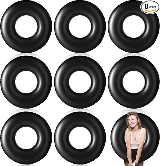 8 Pcs Large Inflatable Pool Float 36 Inches Swimming Ring Pool Floats Adult Inflatable Tube for Summer Vacation Beach River Bachelorette Wedding Party Supplies