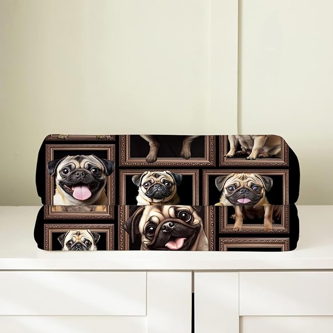 French Bulldog Blanket, Frenchie Throw Blanket, Dog Gifts Blankets Stuff Fleece Flannel Plush for Women Men Boys Girls Lovers Adults Soft Bedding Gift for Sofa Bed Office Home Decor 50"x40"