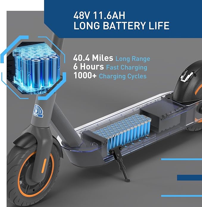 Hiboy S2 Pro/S2 MAX Electric Scooter, 500W Motor, 10" Solid Tires, 25-40.4 Miles Range, 19 Mph Folding Commuter Electric Scooter for Adults (Optional Seat)