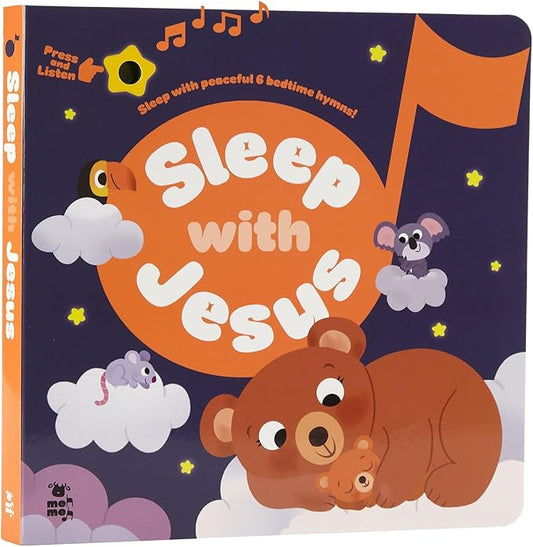 Sleep with Jesus – Bedtime Books for Toddlers, Lullabies for Babies, 4 Hymn Melodies and 2 Prayer Songs, Christmas Toys for Toddlers, Christian Music for 18m+