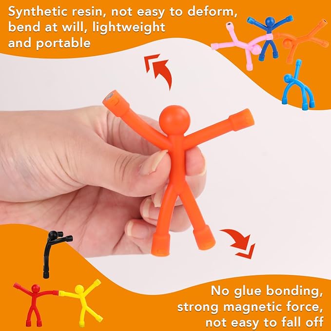 Magnetic Toys,Colourful Travel Toys,Magnetic Men,Magnet People,Fridge Magnets,Magnets for Boys and Girls,Whiteboard,Easter,Refrigerator,Office - 30Pack