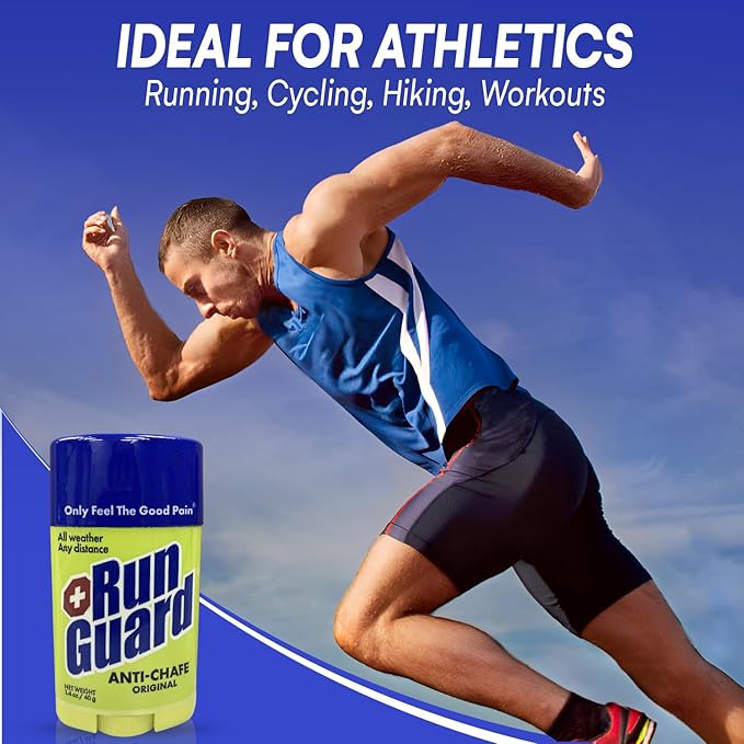 Original Anti-Chafing Balm - Highly Effective USA Made Chafe Stick for Runners & Athletes - Sweat & Water-Resistant Formula - Sports Running Anti Chafe Soothing Balm Stick - 40g