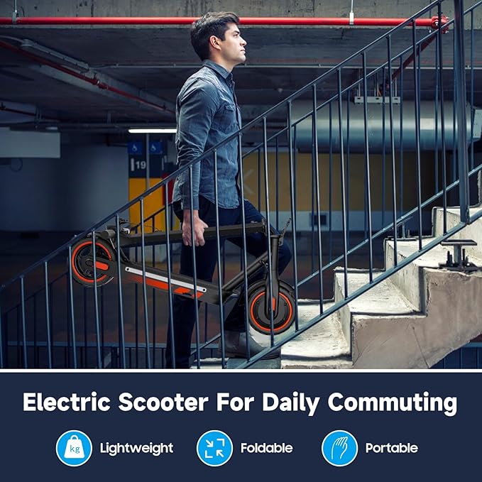 Electric Scooter Adult, 19-25 MPH Max Speed, 21-28 Miles Long Range, E Scooter with 8.5"/10" Tires, 350W/500W/600W Motor, Cruise Control and Dual Braking, Foldable Electric Scooter for Adults