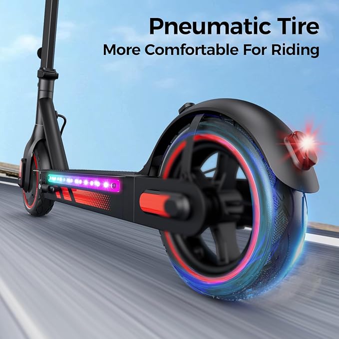 Electric Scooter for Adults, 19/25 Mph Max Speed, 21/25/35 Miles Range,350/500/600W APP Control E-Scooter with 8.5"/10" Inflatable tire, Foldable Escooter with App Control, UL 2272 Certified